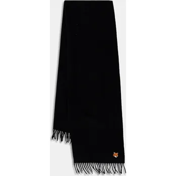 Šála Vlněná šála Maison Kitsuné Fox Head, ONE SIZE, černá, 99X