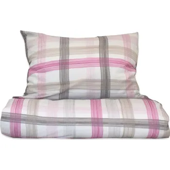 Povlečení Bierbaum Krepové povlečení Nika růžové 140 × 200 / 70 × 900 cm