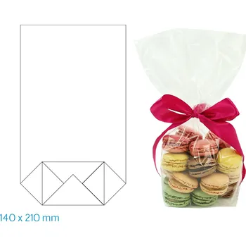 Sáček celofán Luma, 140 x 210mm, křížové dno