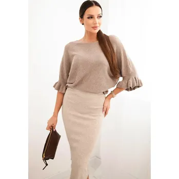 Dámská sukně Dámská viskózová tužková sukně ZS5121 - Kesi béžová uni