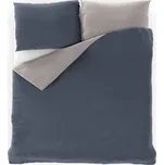 Kvalitex Saténové povlečení LUXURY COLLECTION tmavě šedé / světle šedé 200 × 200, 2 × 70 × 90 cm