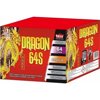 Ohňostroj - Baterie výmetnic dragon 64s - 64 ran