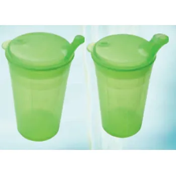 Sundo Hrnek se dvěma víčky s krátkými náustky, nápoje, pokrmy, 250 ml, zelená