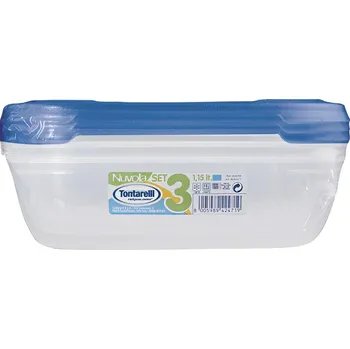 Dóza na potraviny Tontarelli Nuvola Sada dóz na potraviny 3 × 1,15 l modrá