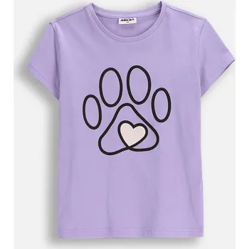 Chlapecké tričko Dětské tričko, dívčí bavlněné fialové tričko velikost 122 Mokida WM6