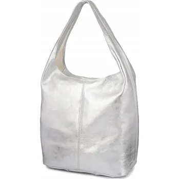 Kabelka Beltimore kabelka z pravé kůže stříbrná