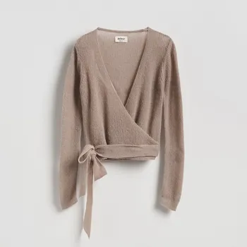 Dámský svetr Reserved - Svetr s příměsí vlny - béžová - 883IE-80X - 883IE-80X-XL