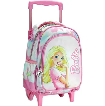 GIM S.A. Dětský cestovní batoh na kolečkách BARBIE paints růžový 30 cm