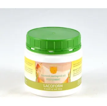 Tělový peeling LACOFORM Pleťový peeling - sůl do sauny, máta peprná 500 g