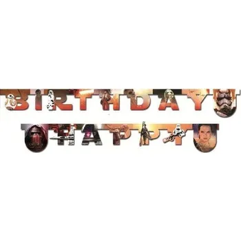 Banner - girlanda star wars - hvězdné války - happy birthday - narozeniny - 210 cm
