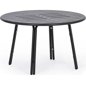 Jídelní stůl Kovový bistro stůl VENTO, průměr 80 cm, pro venkovní použití, grafit