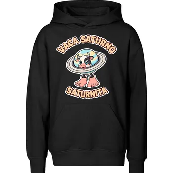 Chlapecká mikina Dětská mikina Vaca saturno saturnita Barva: Černá, Velikost: 8