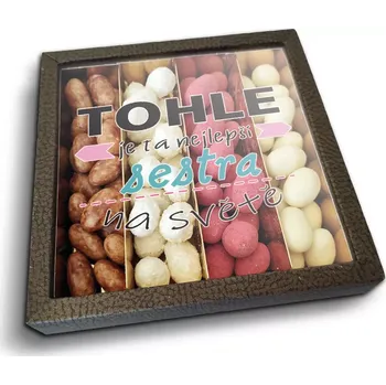 Čokoláda Sablio Mandle v čokoládě Tohle je ta nejlepší sestra na světě - 4x 80g