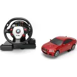 Mamido BMW M3 Autíčko na dálkové 1 : 18 s volantovým ovládáním, červené