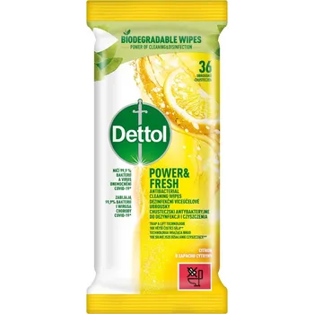 DETTOL Antibakteriální ubrousky na povrchy Citron 36 ks
