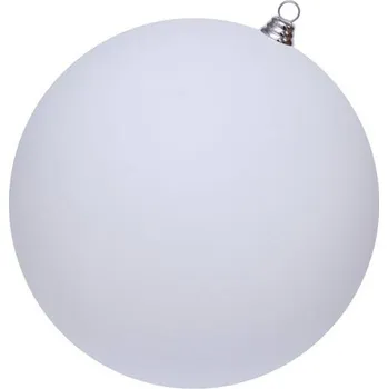 Vánoční dekorace DECOLED Plastová koule, prům. 40 cm, bílá, matná