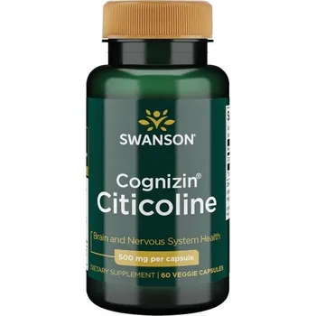 Swanson Cognizin Citicoline Doplněk stravy s citicolinem 60 ks, vegetariánská kapsle, 500 mg, EXP. 05/2026