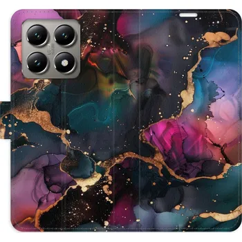 Pouzdro na mobilní telefon iSaprio Flip pouzdro Dark Marble pro Xiaomi 14T