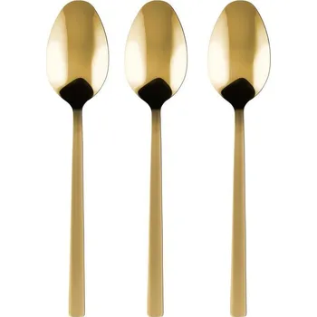Příbor DuraHome Lžička čajová PIANO, 3 ks, matná, zlatá