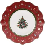 Villeroy & Boch Vánoční dezertní talíř Toy's delight, červený