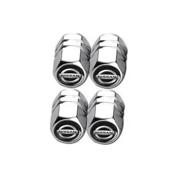 Tuning MJakes krytky ventilků hranaté stříbrné pro vozy NISSAN