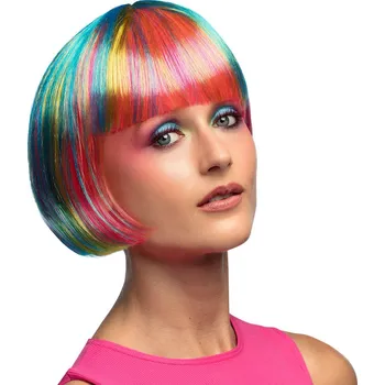 Karnevalová paruka Boland Vícebarevná dámská paruka mikádo s ofinou