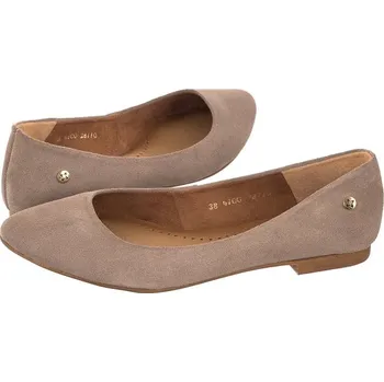 Dámské baleríny Baleríny Maciejka 04100-42 kožené velurové béžové vel. 41