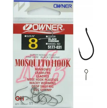 Rybářský háček Háčky proti komárům Owner Bc s protihrotem, 11 ks