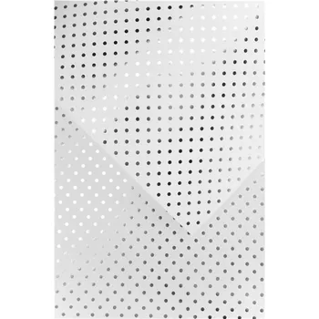 Umělecký papír Ozdobný papír A4 Polka dot,190 g, bílý/stříb.,10ks