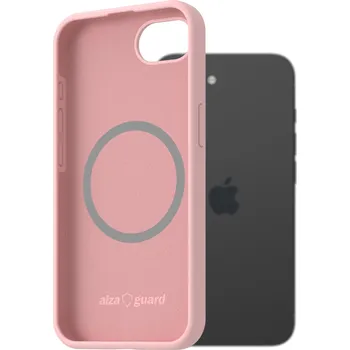 Pouzdro na mobilní telefon AlzaGuard Silicone Case Compatible with Magsafe pro iPhone 16e růžový