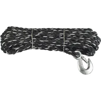 Lany CONNEX PP Lano stáčené víceúčelové 3pramenné, 14 mm × 10 m, bílá/černá, hák DY2701351