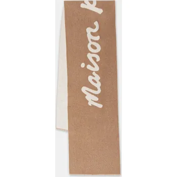 Šála Šála s přídavkem vlny Maison Kitsuné Handwriting, ONE SIZE, hnědá, 82X
