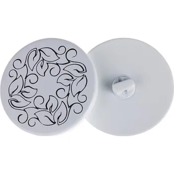 Knoflík Knoflíky Žirovnice Knoflík 4 cm bíločerný ornament, 366476, sada 3 ks