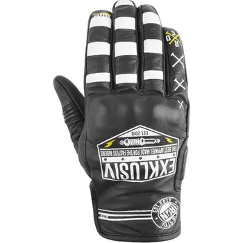 Moto rukavice Rukavice IRON GLITCH, NOX EXKLUSIV (černá,bílá) 2026 L