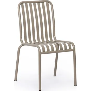Jídelní židle Kovová bistro židle RIVA, pro venkovní použití, béžová