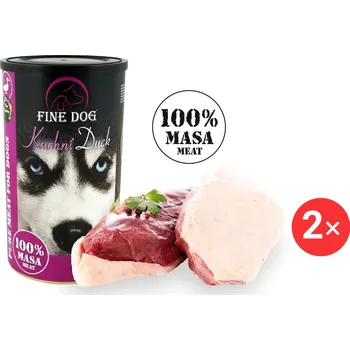Krmivo pro psa Fine Dog konzerva kachní 100 % masa 2 × 1200 g