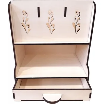 Kancelář Fa Lixen Organizér na tužky šuplíkový / zdobený-přírodní