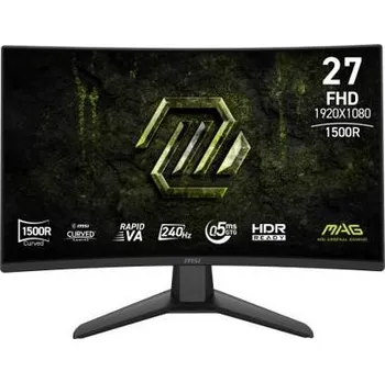Monitor MSI LCD MAG 274CF X24, 27", 1920x1080, Rapid VA, 0,5 ms, VESA 100x100, Black