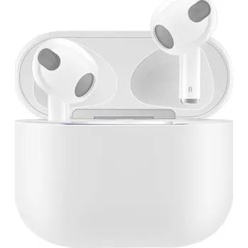 Pouzdro na mobilní telefon Ochranný silikonový obal pro AirPods 3 - bílý