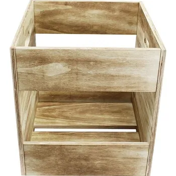 Příslušenství pro gramofon Muziker Self-Assembly Plywood Record Storage Case Box na LP desky Natural (Jako nové)