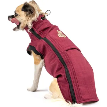 Obleček pro psa Mantys Zimní bunda Vínečko prodloužená - Malý pes, XS