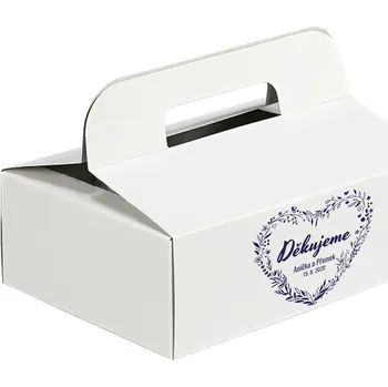 Krabička na výslužku Krabička na výslužky srdcový věnec