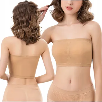 Podprsenka Markal podprsenka bandeau (bez ramínek) béžová velikost XL/XXL