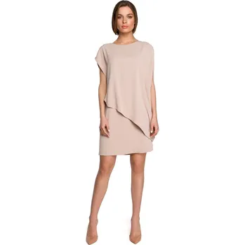 Dámské šaty Dámské šaty S262 - Stylove XXL-44 bežová(oříšková)
