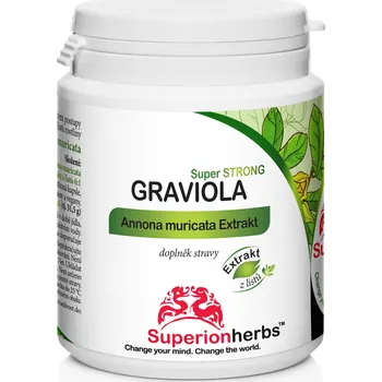 Zdraví Superionherbs Graviola, čistý extrakt z listů, 90 tobolek
