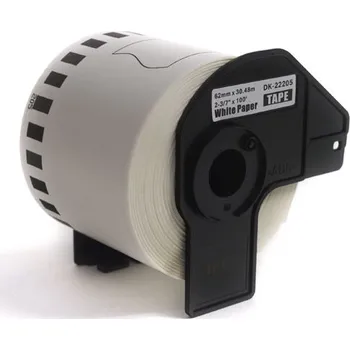 Papír pro tiskárny Thi.pl Štítky JetWorld Náhradní štítky Brother DK Black on White 62mm*30.48m DK22205, DK-22205, DK22.205