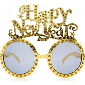 Sluneční brýle Párty Brýle Dekorativní na Silvestra Nový Rok Happy New Year Zlaté