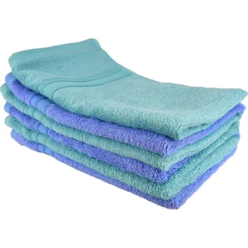 Ručník DOMMIO Sada bambusových ručníků na ruce 6 ks 30 × 50 cm, modrá/tyrkys