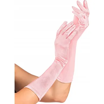 Karnevalový doplněk Widmann rukavice s pěti prsty růžové ve stylu 20., 30. a 40. let