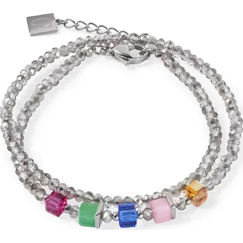 Šperk Coeur de Lion Dámský dvojitý náramek Iconic GeoCUBE 4464/30-1500